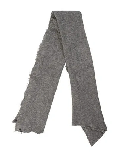 Pre-owned Faliero Sarti Cashmere Printed Scarf In Gray