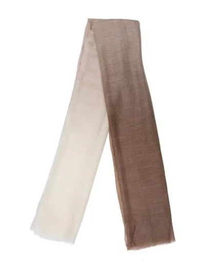 Pre-owned Faliero Sarti Cashmere Printed Shawl In Brown