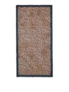 Faliero Sarti Leopard Print Rectangular Scarf Fringed Edges In Brown