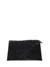 Faliero Sarti Cashmere Triangle Scarf With Bead Embellishments In Black
