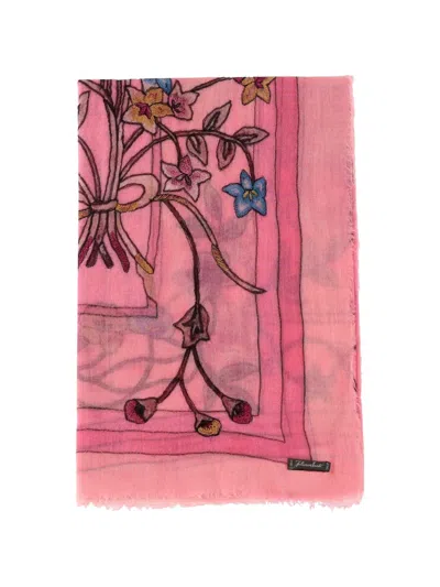 Faliero Sarti Chantal Floral-print Scarf In Pink