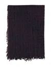Faliero Sarti Paoletto Cashmere And Wool Blend Scarf In Black