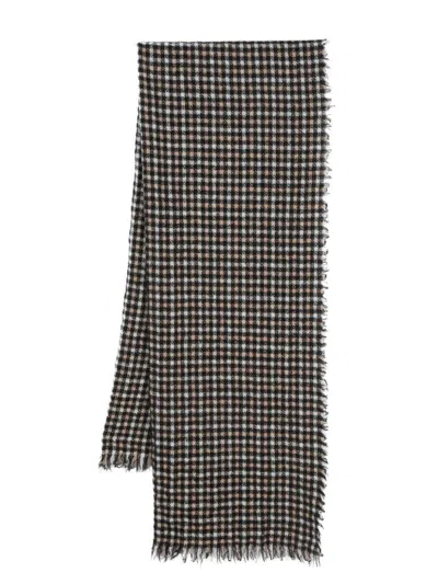 Faliero Sarti Checked Scarf In Black