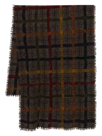 Faliero Sarti Checked Scarf In Brown