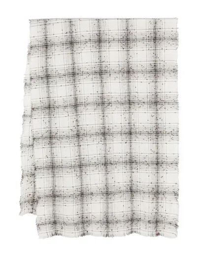 Faliero Sarti Checked Scarf In White