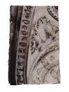 Faliero Sarti Church Of Santa Maria-print Scarf In Brown