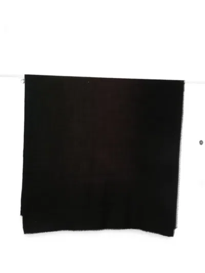 Faliero Sarti Chips Frayed-edge Scarf In Black