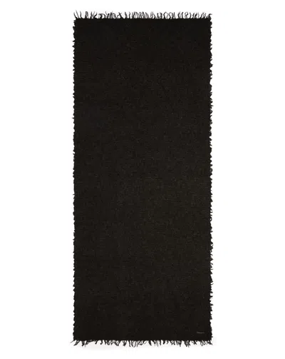 Faliero Sarti Classic Wool Scarf For Men In Black