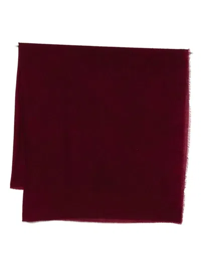 Faliero Sarti 'coccola' Scarf In Burgundy Wool And Cashmere