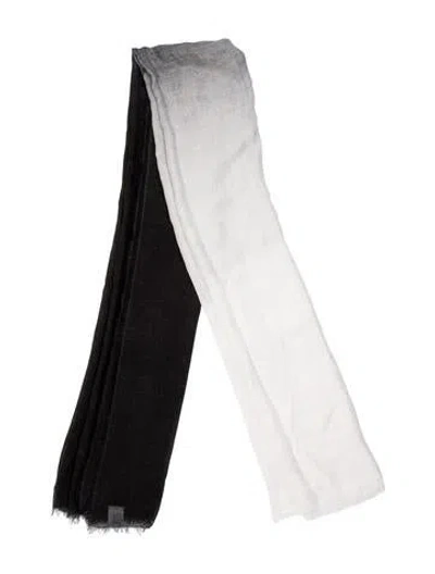 Pre-owned Faliero Sarti Colorblock Pattern Scarf In Black
