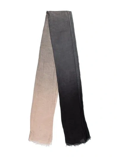Pre-owned Faliero Sarti Colorblock Pattern Scarf In Gray