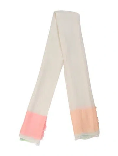 Pre-owned Faliero Sarti Colorblock Pattern Scarf In Neutral