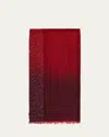 Faliero Sarti Dania Sequined Ombre Wool-silk Scarf In Red Multi