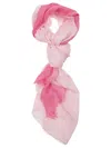 Faliero Sarti Delicate Fringed Wool Scarf In Pink Hues In Pink