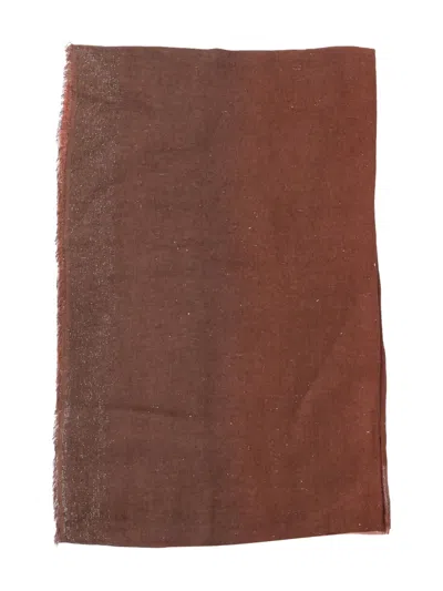 Faliero Sarti Diamante Sfume 135x180 Scarf In Brown
