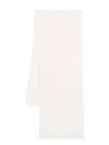 Faliero Sarti White Dianetta Scarf In Cashmere And Silk In Red