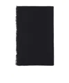 Faliero Sarti Knitted Virgin Wool-cashmere Blend Scarf In Black