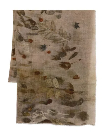 Faliero Sarti Ely Wool And Cashmere Scarf In Brown