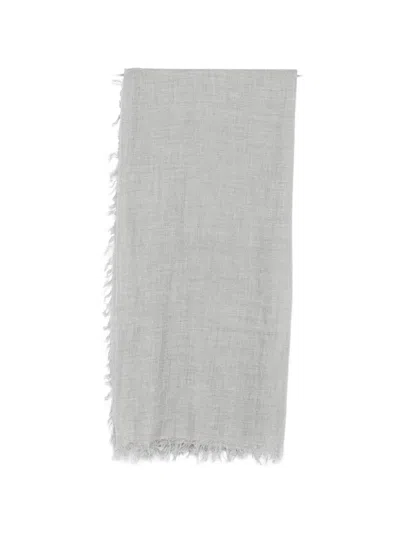 Faliero Sarti Enrica/m Frayed Scarf In Gray