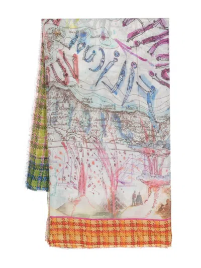Faliero Sarti Eolie Modal And Silk Blend Stole In Multicolor