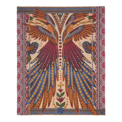 Faliero Sarti Patterned Scarf With Bird And Floral Design In Multi