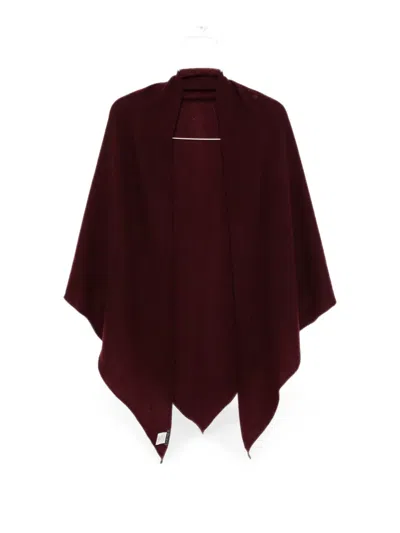 Faliero Sarti Fine-knit Pointed-edge Scarf In Purple