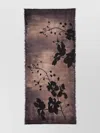 Faliero Sarti Floral Pattern Scarf Fringed Edges In Brown