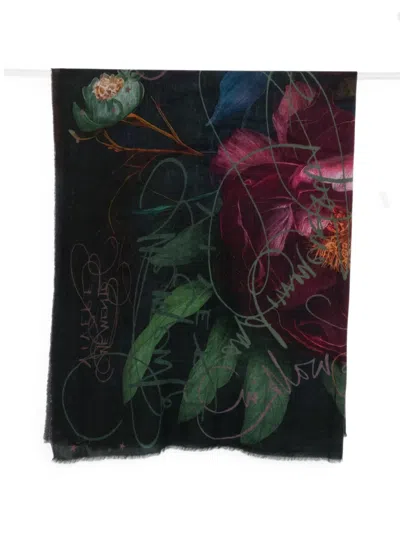 Faliero Sarti Floral-print Frayed-edge Scarf In Multi