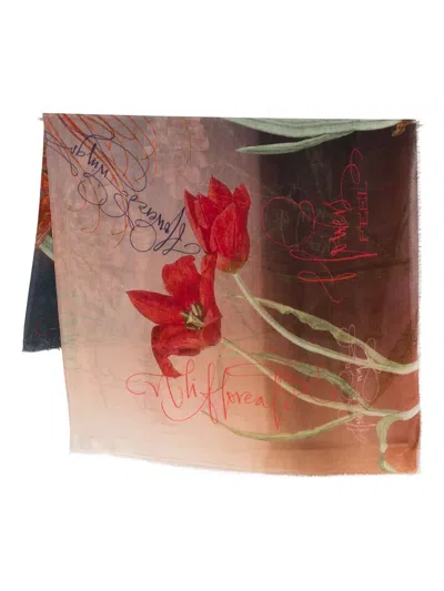 Faliero Sarti Flowers Feel Scarf In Multi