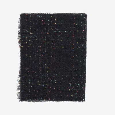 FALIERO SARTI FRANCESCA WOOL BLEND SCARF WITH COLORED THREADS