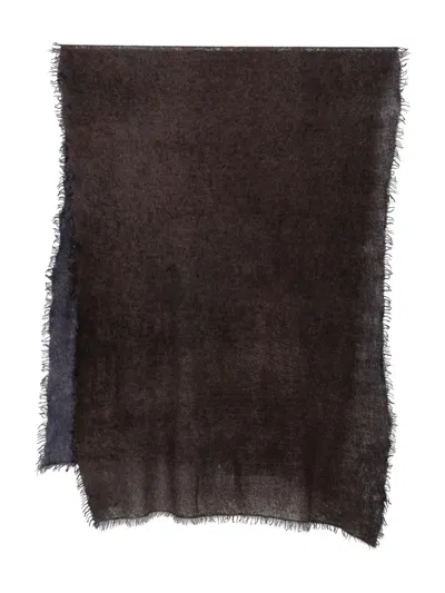 Faliero Sarti Frayed Cashmere Scarf In Brown