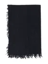 Faliero Sarti Cashmere And Wool Blend Scarf In Black