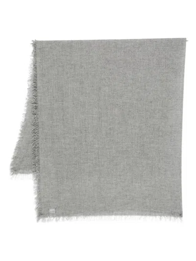 Faliero Sarti Frayed-edge Scarf In Gray
