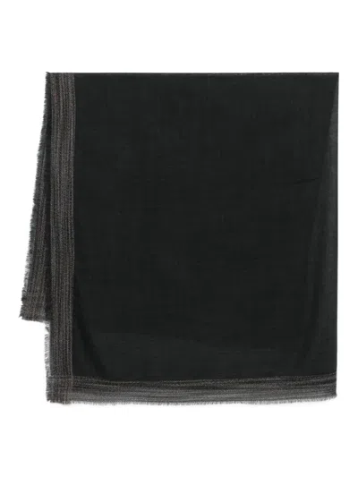 Faliero Sarti Frayed-edge Scarf In Black