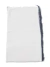 Faliero Sarti Fringed Modal-cashmere Scarf With Contrasting Trim In Orange