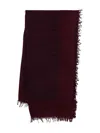 Faliero Sarti Frayed-edge Scarf In Burgundy