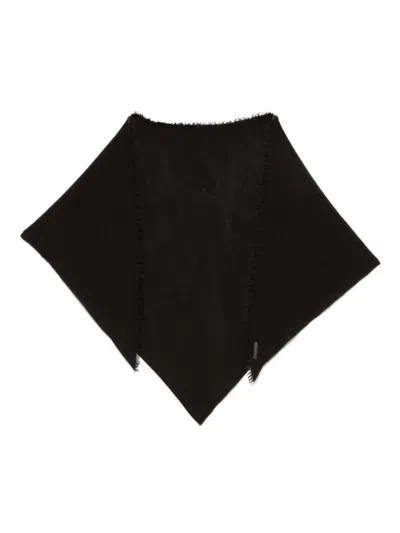 Faliero Sarti Frayed-edge Shawl In Black