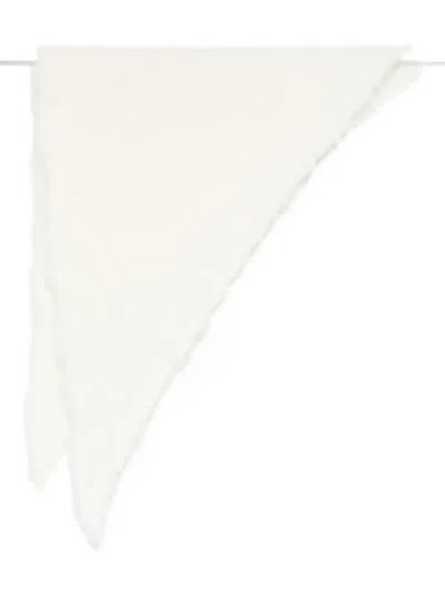 Faliero Sarti Frayed-edge Silk Scarf In White