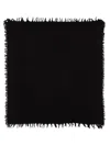 Faliero Sarti Frayed Square Scarf In Black
