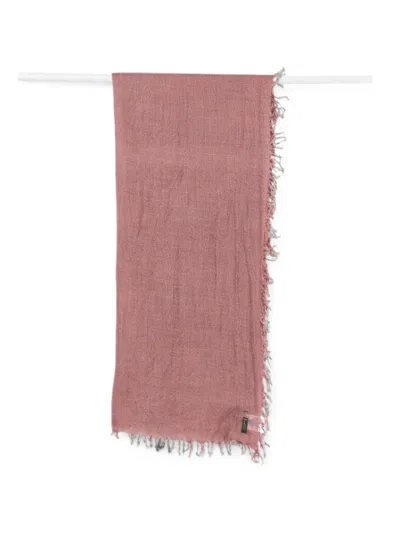Faliero Sarti Frayed-edge Scarf In Pink
