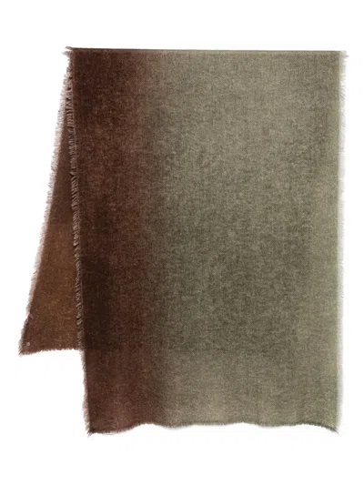 Faliero Sarti Fringed-hem Scarf In Brown