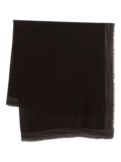 Faliero Sarti Fringed Scarf In Black