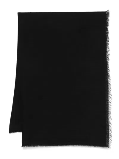 Faliero Sarti Lightweight  Viscose Scarf In Nero