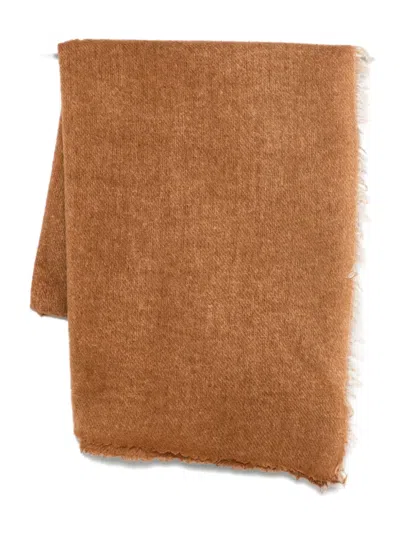 Faliero Sarti Fringed Scarf In Brown