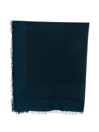 Faliero Sarti Fringed-edge Scarf In Blue