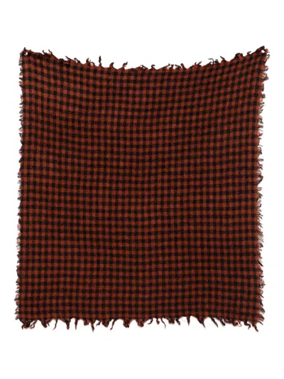 Faliero Sarti Gingham-check Scarf In Black