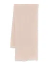 Faliero Sarti Cashmere Scarf With Delicate Fringe In Beige