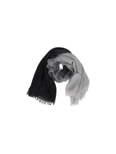 Faliero Sarti Gradient Design Scarf With Fringed Edges In Multi