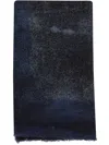 Faliero Sarti Graphic-print Wool-blend Scarf In Blue