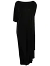 Faliero Sarti Guadalupe Asymmetric Beach Dress In Black